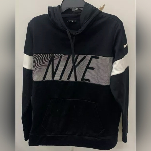 Nike Other - Nike Dri-fit Men's Black White Hooded Sweatshirt Size XL Like New